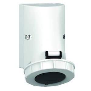 Wandcontactdoos 7h 32A 5P 500V IP67 126x83