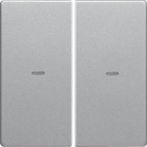 Drukknopmodule afdekking 2-v voor berker Q.1/Q.3/Q.7 alulook