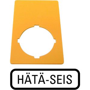 Schild Nood-Uit geel HxB=50x33mm "HaTa-Seis" VVE=10