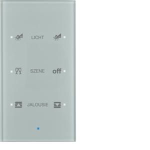 Tastsensor KNX-touch geconfig. 3-v berker TS Sensor glas alu