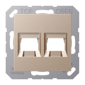 Afdekking A500 champagne voor mod jack 2-voudig