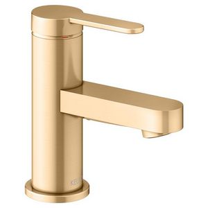 1-hendel wastafelmengkraan 60/afvoergarn/IXMO Flat/ rond messing geborsteld