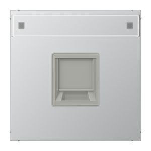 Afdekking LS-alu.met tekstv.v.mod.jack 1-voudig