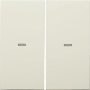 Drukknopmodule afdekking 2-v voor berker S/B wit