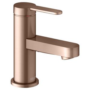 1-hendel wastafelmengkraan 60 /afvoergarn/IXMO Flat/rond rood goud geborsteld