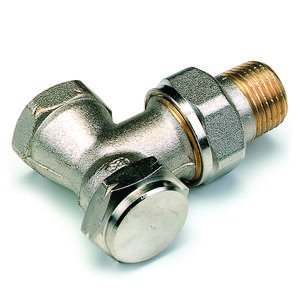 Voetventiel haaks 1/2"bn. Kvs 2,20 met aftap 4468