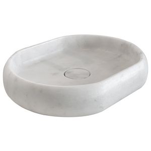 Opbouwwaskom 50x40cm Marmer Mat Wit