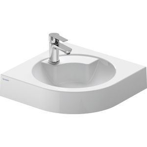 ARCHITEC #044845 hoekfontein 635mm wit met kraangat positie zeepdispenser: rechts (voorgestoken)