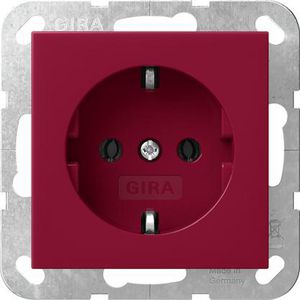wandcontactdoos met randaarde System 55 rood