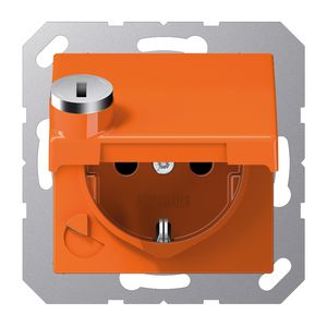 Wandcontactdoos oranje slagv klapd. & slot AS500