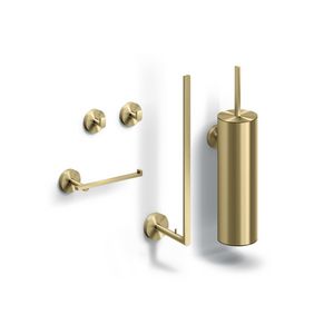 Flat toilet accessoireset goud geborsteld PVD