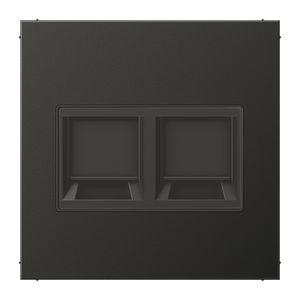 Afdekking antraciet voor mod.jack 2-voudig LS