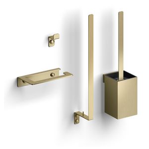 Fold toilet accessoireset goud geborsteld PVD