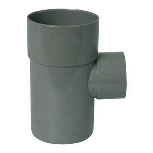 Wadal PVC lijm T-stuk verlopend 88° 110x50mm grijs mof/spie