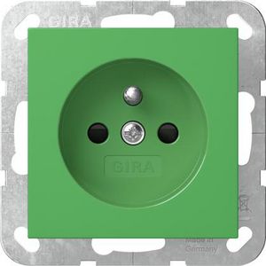 wandcontactdoos aardpen + SP System 55 groen