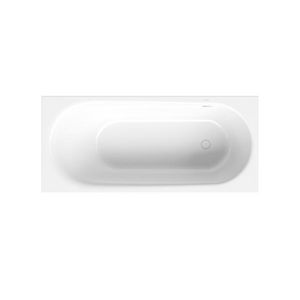 Ligbad staal geglazuurd BetteComodo overloop lange zijde 180X80cm wit rechts overloop achter AS antislip Sense