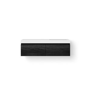 Solid Drawer BoX 140cm bovenblad wasbak 500mm re 2 las black