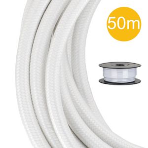 Lengte a 50m. Textielsnoer 2C 2x0,75mm² wit
