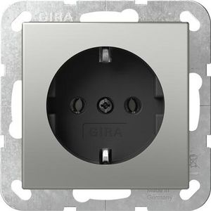 wandcontactdoos met randaarde zonder kl. System 55 edelstaal