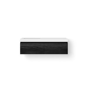 Solid Drawer BoX 140cm wasbak 500mm li meubel+2 la black