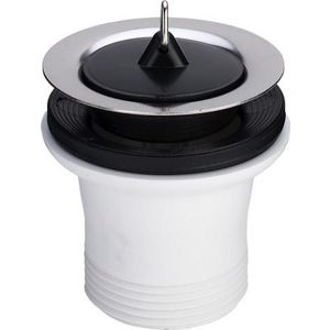 Simplex afvoerplug 1.1/2"x70 RVS met stop v.RVS gootsteen