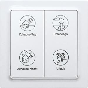 Draadloze EnOcean 4-kanaals profielschakelaar,E-Design,55x55