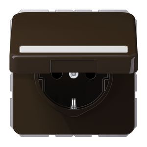 Wandcontactdoos br.slagv m.R/A tekstvast&klapd. CD500