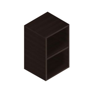 Open onderkast WOOD 30x45cm houten legger donkere eik