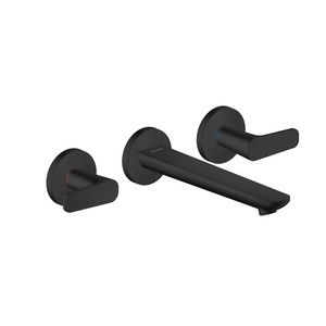 Afbouwdeel 3-gats inbouw wandmengkraan uitloop 195mm mat zwart Citterio-C