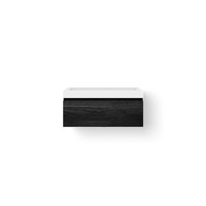 Solid Drawer BoX 100cm bovenb wasbak 850mm meubel+1 la black