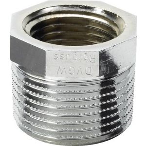 Verloopring brons verchroomd 3/4"x1/2" bu.xbn. met sleutelvlak 3241