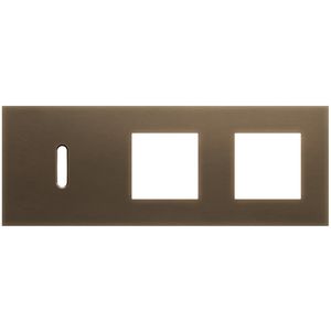 3-voudige afdekplaat horizontaal 71mm centerafstand voor een enkel
