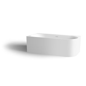 Ligbad hoekmodel links mat wit acryl