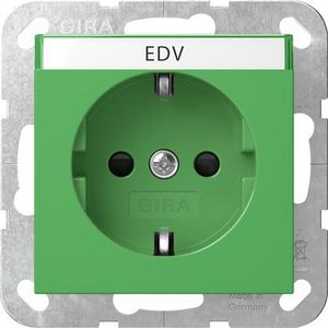 wandcontactdoos met randaarde TK + Safety Plus System 55 groen