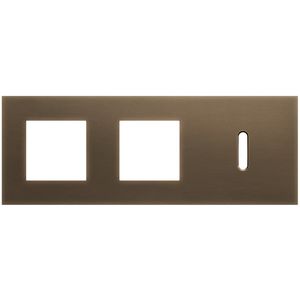 3-voudige afdekplaat horizontaal 71mm centerafstand voor twee 45x45mm