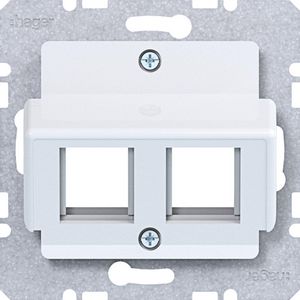 Centraalplaat 2-v AMP connectors A.x/C.x/S.x/B.x/Q.x/K.x wit