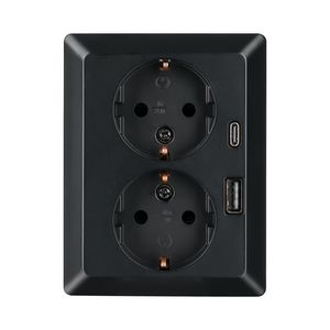 W.contactdoos Half Opb.2-voudig RA USB A + USB C  VVE=20