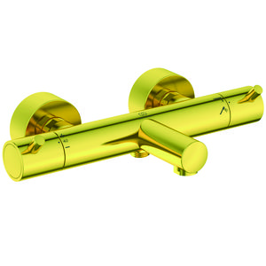 t125 bad/douchetherm. met pengrepen brushed gold (mat goudkleurig) A7588A2