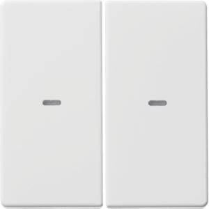 Drukknopmodule afdekking 2-v berker Q.1/Q.3/Q.7 polarwit