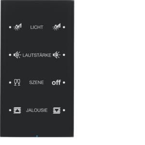 Tastsensor KNX-touch geconfig. 4-v berker R.3 glas zwart