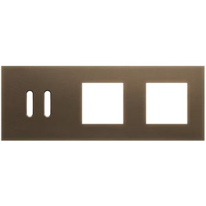 3-voudige afdekplaat horizontaal 71mm centerafstand voor een tweev