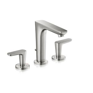 3-gats wastafelkraan 125 incl. waste-inrichting brushed nickel Citterio-C