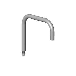 Uitloop hoekig 200mm, 5,68l/min. Messing gebors (23kt Goud)