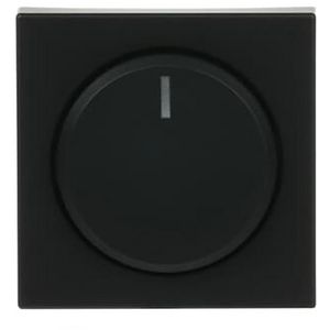 Centraalplaat+knop v draaidimmer mat-zwart heavy duty (6540-885-102-510)