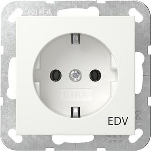 wandcontactdoos met randaarde opdr.EDV System 55 zuiver wit