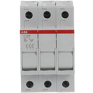 Zekeringafschakelhouder 3p max 20A voor 8,5x31,5mm