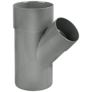 Wadal PVC lijm T-stuk verlopend 45° 110x50mm grijs mof/spie