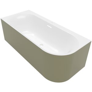 Back-to-wall bad hoek li Loop & Friends Stone white 180x80cm UBA180LOF9CLBCV-RW
