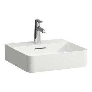 Fontein 450x420mm met kr.gat met overloop wit H8152810001041