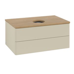 Wastafelonderkast Antao 800x360x500mm S.Grey Matt Lacquer K19011HJ